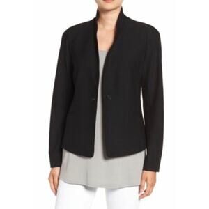 Eileen Fisher Single Button Black Blazer, XS